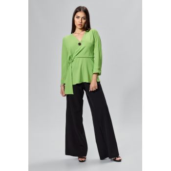 Set elegant format din bluza si pantalon Cardiff Bicolor