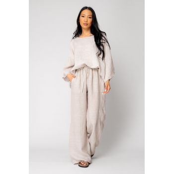 Set Kalie Bluza si Pantalon lung 100% IN Beige 15889