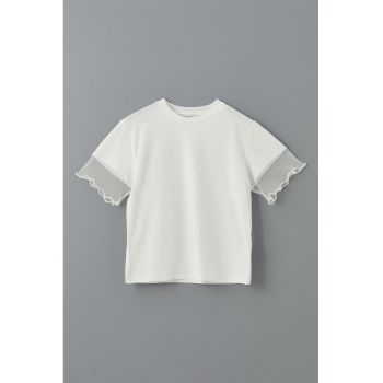 Tricou cu insertii semitransparente