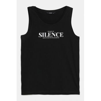 Tricou din bumbac cu design text