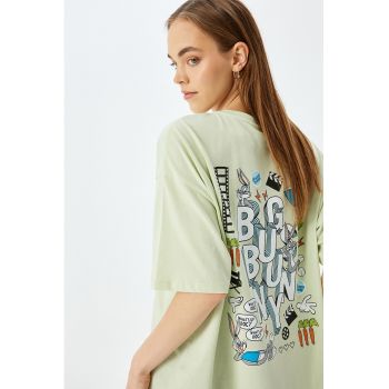 Tricou din bumbac cu imprimeu cu desene animate