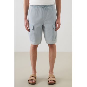 Bermude cargo de denim