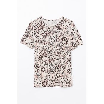 Bluza cu imprimeu si maneci scurte