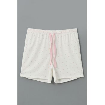 Pantalomi scurti de pijama cu buline