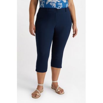 Pantaloni capri cu talie medie