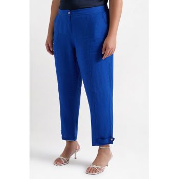 Pantaloni conici din in
