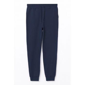 Pantaloni de trening din amestec de bumbac cu buzunare laterale