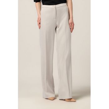 Pantaloni drepti cu talie inalta