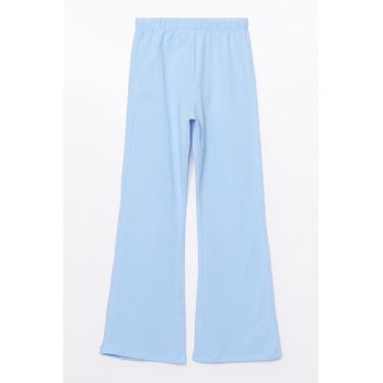Pantaloni evazati cu talie elastica