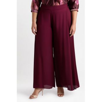 Pantaloni plisati cu croiala ampla