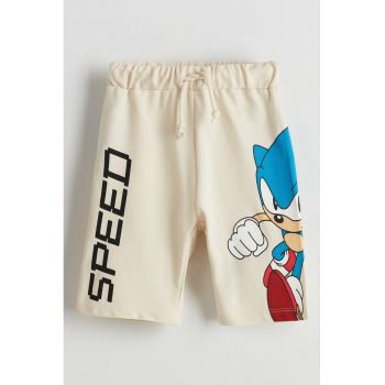 Pantaloni scurti cu imprimeu Sonic