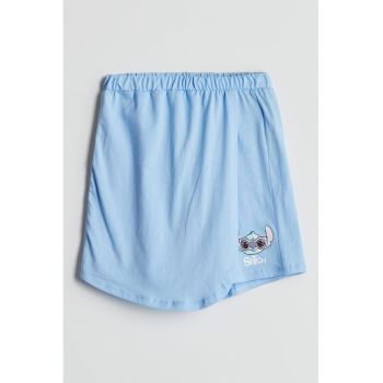 Pantaloni scurti cu model 2 in 1 si imprimeu Stitch