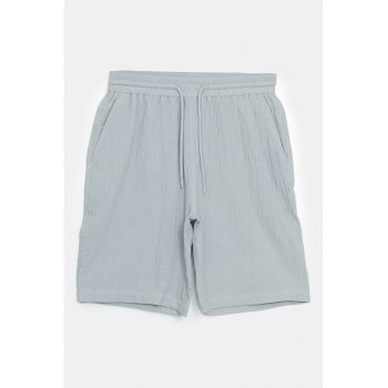 Pantaloni scurti de bumbac cu snur