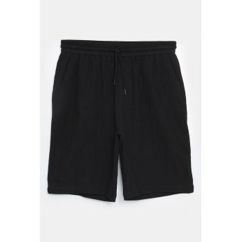 Pantaloni scurti de bumbac cu snur