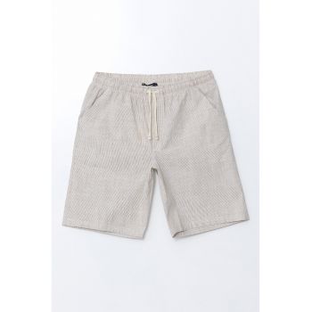 Pantaloni scurti de pijama cu snur de ajustare in talie