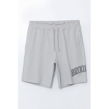 Pantaloni scurti din amestec de bumbac cu talie ajustabila