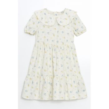 Rochie de bumbac cu model floral