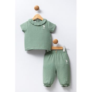 Set de bluza cu maneci scurte si pantaloni - 2 piese