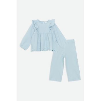 Set de pantaloni si bluza din amestec de bumbac - 2 Piese