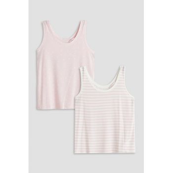 Set de top-uri de pijama cu decolteu rotund - 2 Piese
