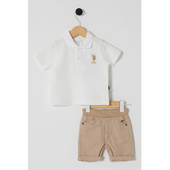 Set de tricou cu imprimeu si pantaloni - 2 Piese