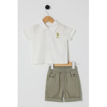 Set de tricou din bumbac si pantaloni scurti - 2 Piese