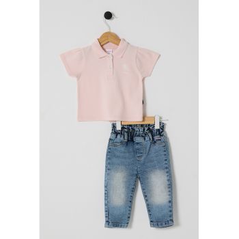 Set de tricou polo si blugi - 2 Piese