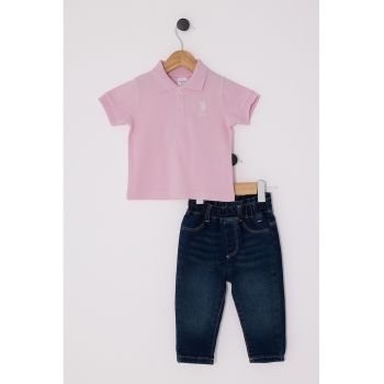 Set de tricou polo si blugi - 2 Piese