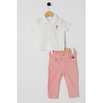 Set de tricou polo si blugi - 2 Piese
