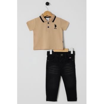 Set de tricou polo si blugi - 2 Piese