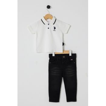Set de tricou polo si blugi - 2 Piese