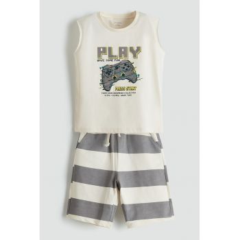 Set de tricou si pantaloni din bumbac - 2 perechi