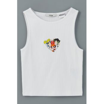 Top din amestec de bumbac cu imprimeu cu desene animate