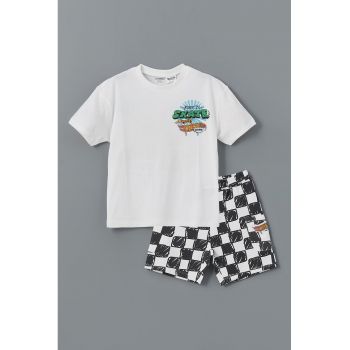 Trening cu pantaloni scurti si imprimeu Paw Patrol