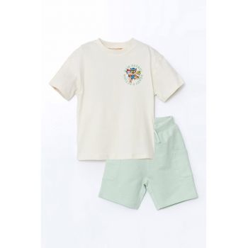 Trening cu pantaloni scurti si imprimeu Paw Patrol