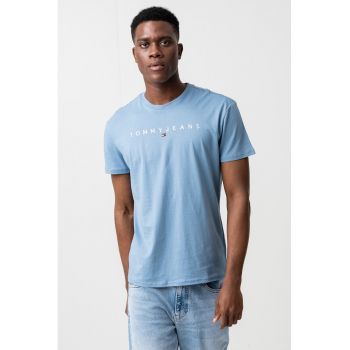 Tricou din bumbac cu logo brodat