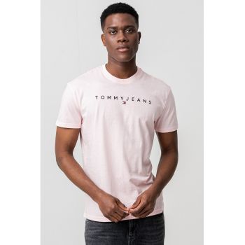 Tricou din bumbac cu logo brodat