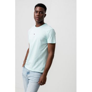 Tricou din bumbac cu logo brodat