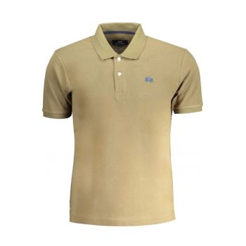 Tricou polo barbati - cu mini logo - Regular Fit - Bej -