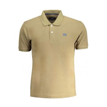 Tricou polo barbati - cu mini logo - Regular Fit - Bej -