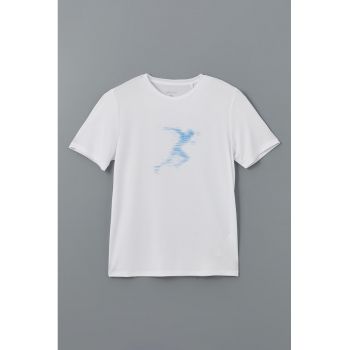 Tricou regular fit cu detalii cu imprimeu