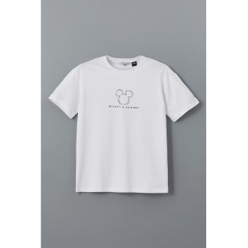 Tricou regular fit cu imprimeu pe partea din spate