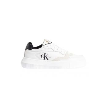 Pantofi sport de piele cu garnituri de piele intoarsa