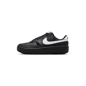 Pantofi sport de piele cu siret si logo