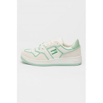 Pantofi sport de piele si piele intoarsa
