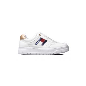 Pantofi sport  pentru Fete - flag low cut lace-up sneaker - T3A9-32982-1355Y265 - Alb