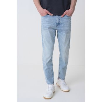 Blugi crop cu croiala dreapta
