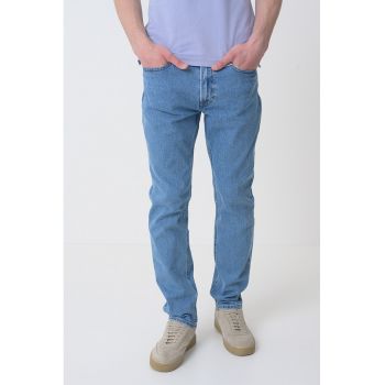 Blugi slim fit cu talie medie
