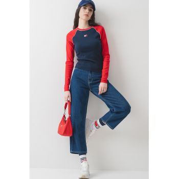 Bluza slim fit cu maneci raglan