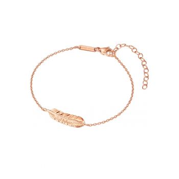 Bratara placata cu aur de 14K si cu talisman pana